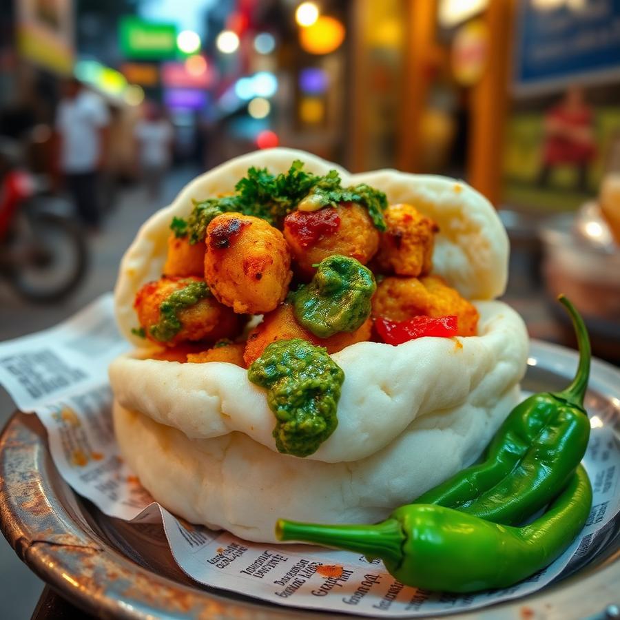 Freshly fried vadapav